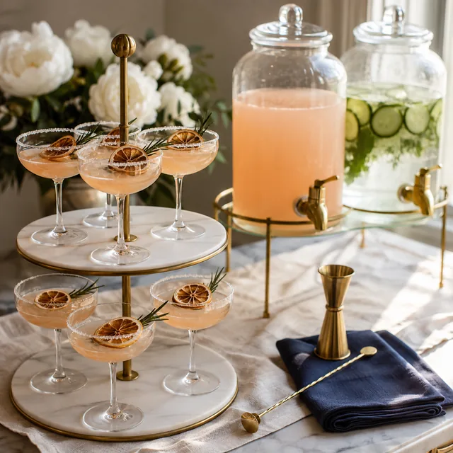Bridal shower mocktail bar